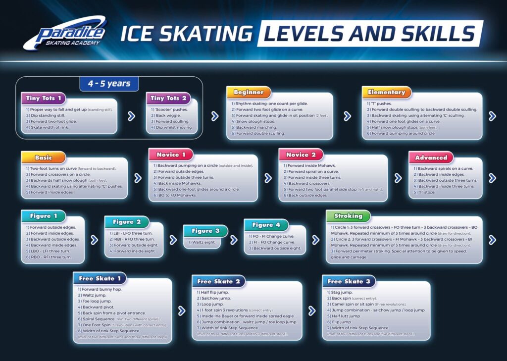 Skate Academy Levels and Skills