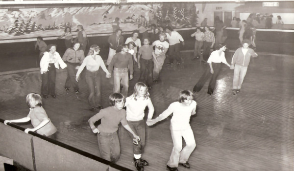 Ice skaters in the 1970s